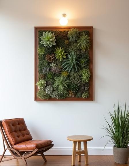 Framed living art piece in a luxury residence