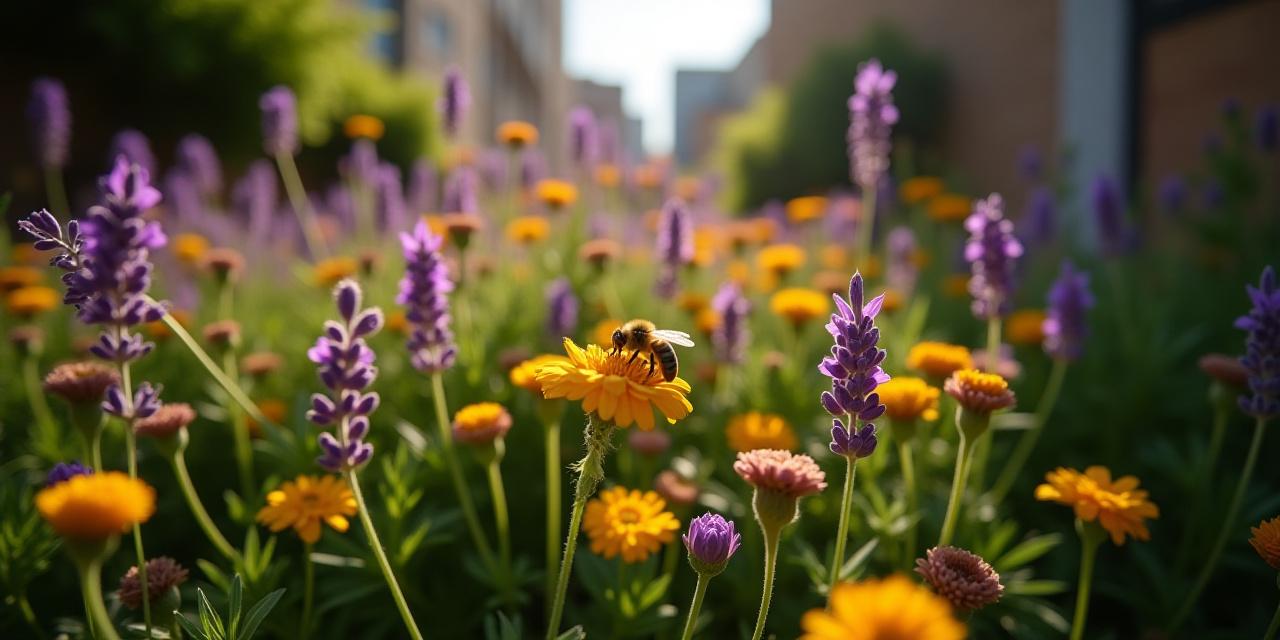 Pollinator garden on city terrace